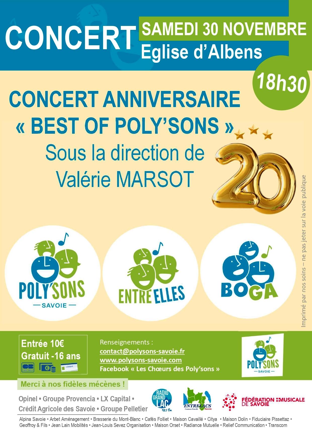 Affiche concert 30 11 2024 best of poly sons albens page 0001